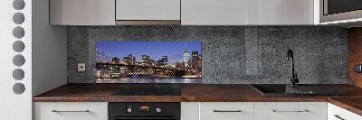 Kitchen splashback Manhattan at night