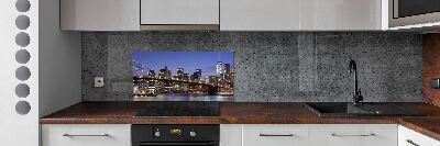 Kitchen splashback Manhattan at night