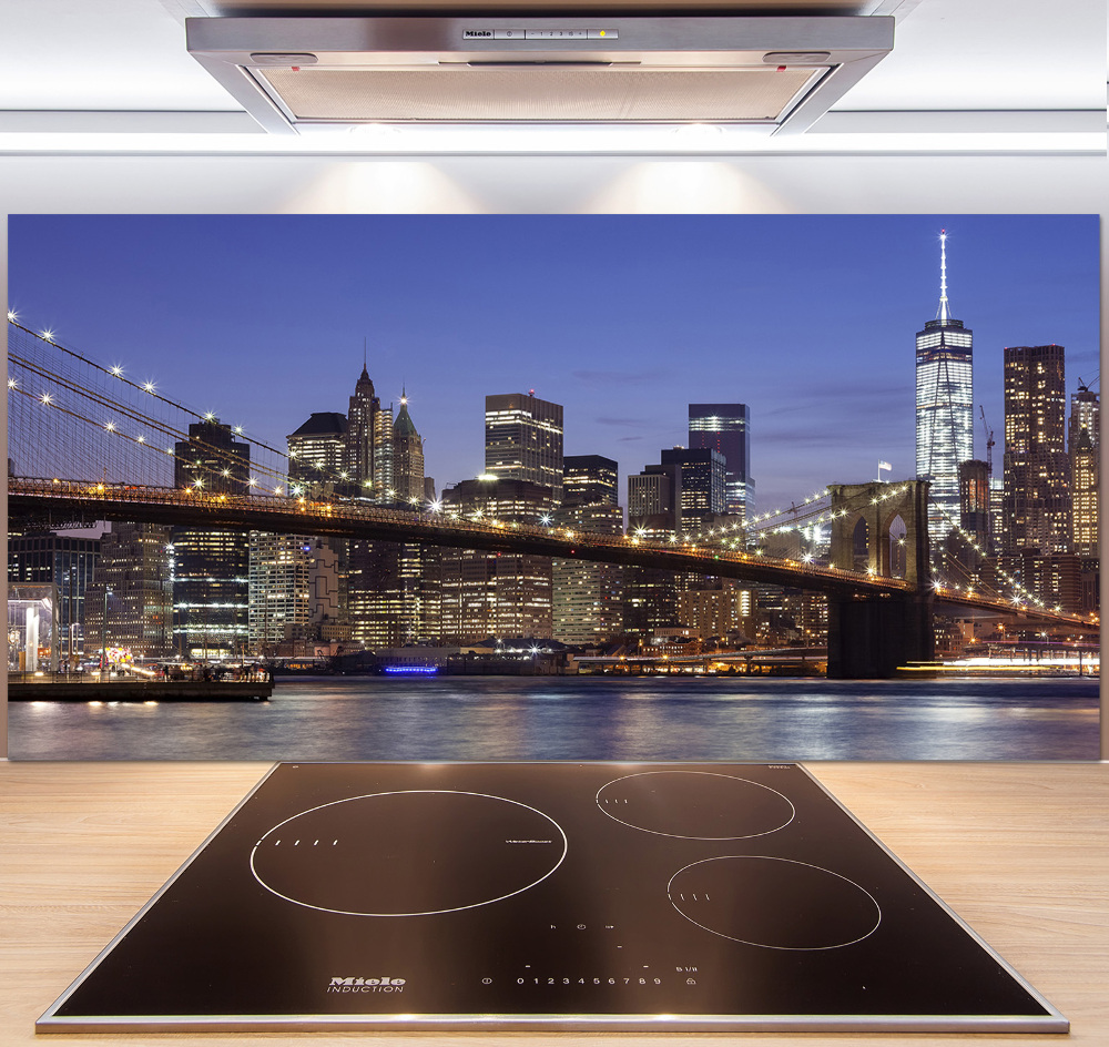 Kitchen splashback Manhattan at night