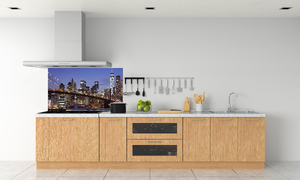 Kitchen splashback Manhattan at night