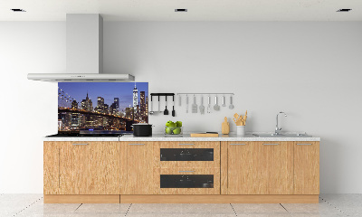 Kitchen splashback Manhattan at night