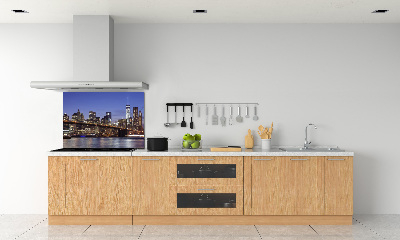 Kitchen splashback Manhattan at night