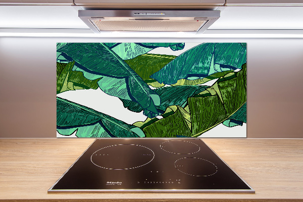 Cooker splashback Banana leaves