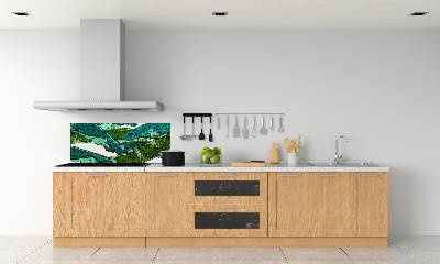 Cooker splashback Banana leaves