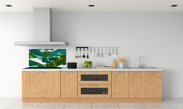 Cooker splashback Banana leaves