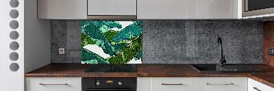 Cooker splashback Banana leaves