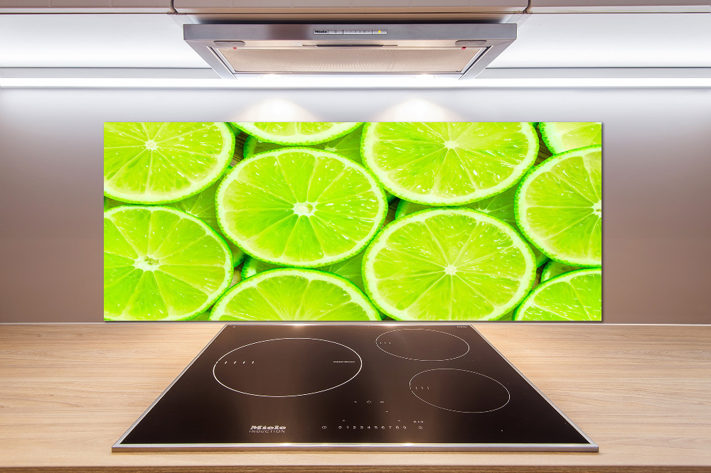 Cooker splashback Lime