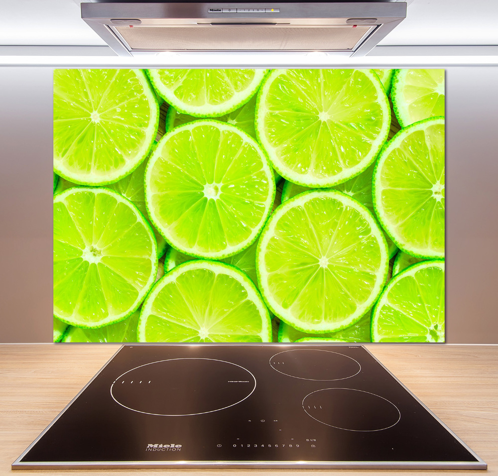 Cooker splashback Lime