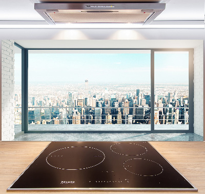 Cooker splashback View of the city