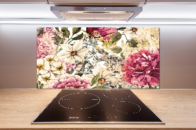 Cooker splashback Floral pattern