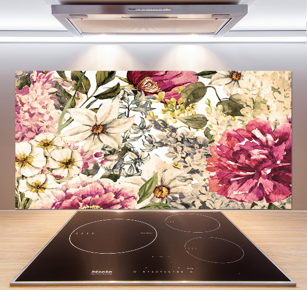 Cooker splashback Floral pattern