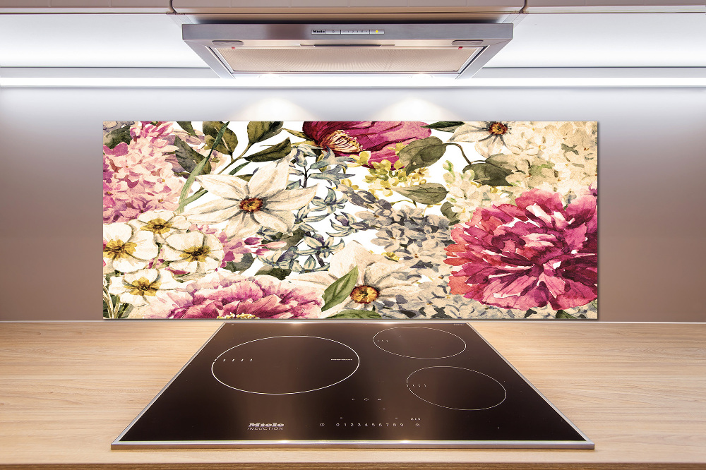 Cooker splashback Floral pattern