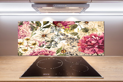 Cooker splashback Floral pattern