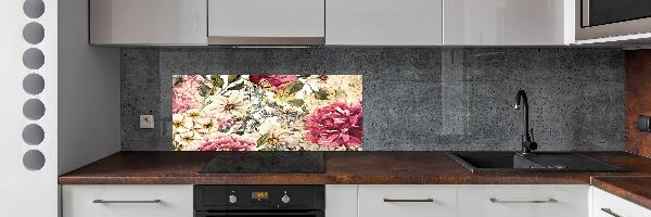 Cooker splashback Floral pattern