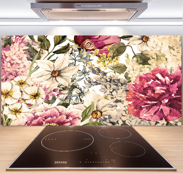 Cooker splashback Floral pattern