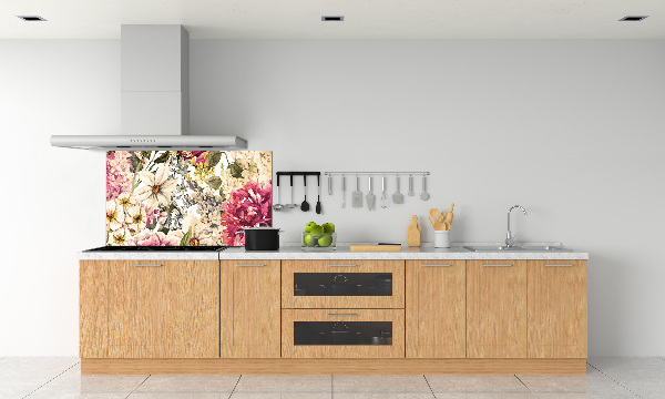 Cooker splashback Floral pattern