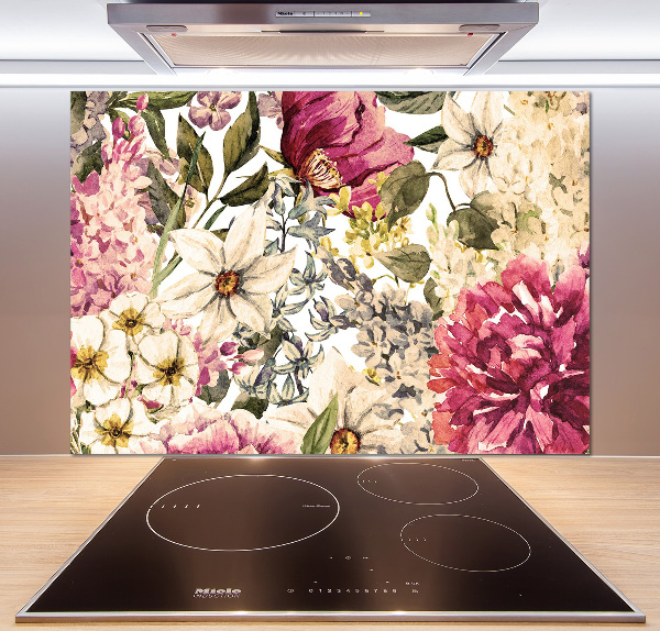 Cooker splashback Floral pattern