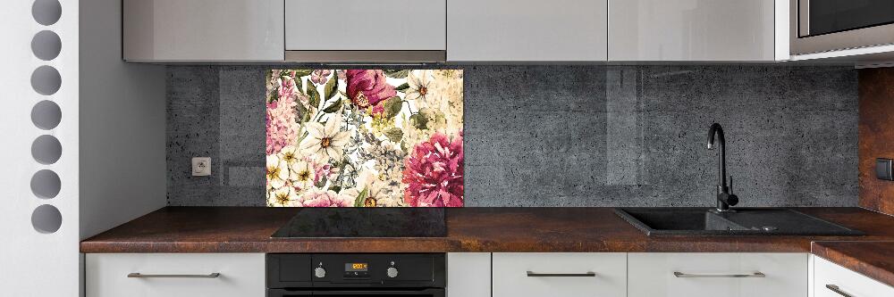 Cooker splashback Floral pattern