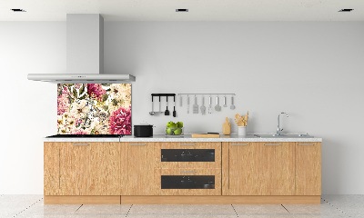 Cooker splashback Floral pattern