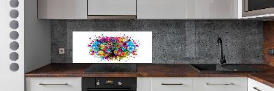 Cooker splashback Colorful tree