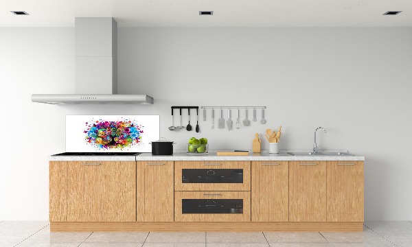 Cooker splashback Colorful tree