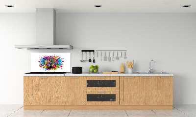 Cooker splashback Colorful tree