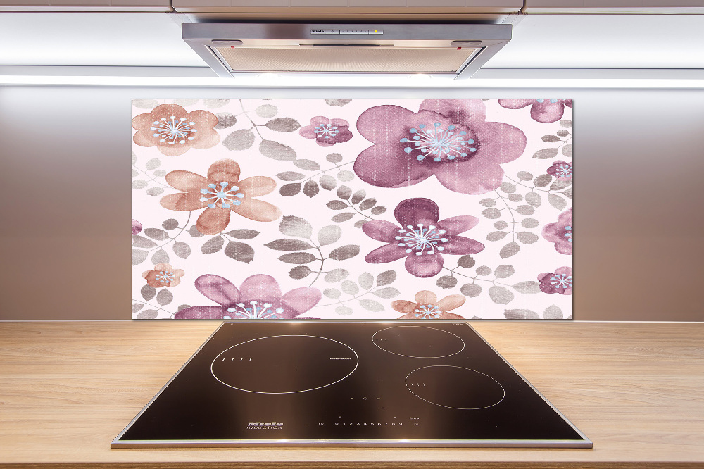 Cooker splashback Floral pattern