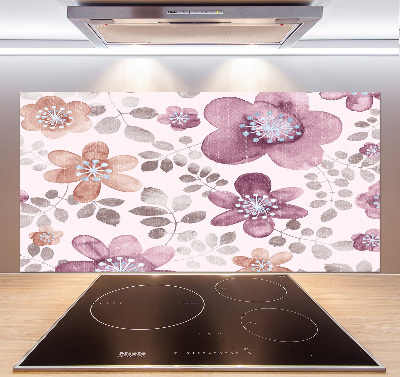 Cooker splashback Floral pattern