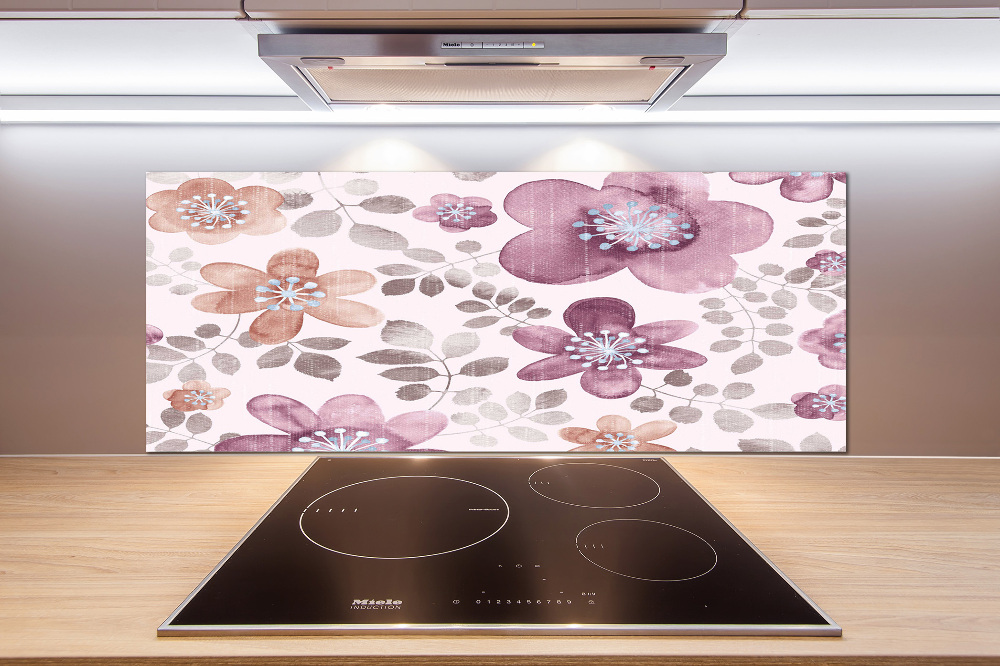 Cooker splashback Floral pattern