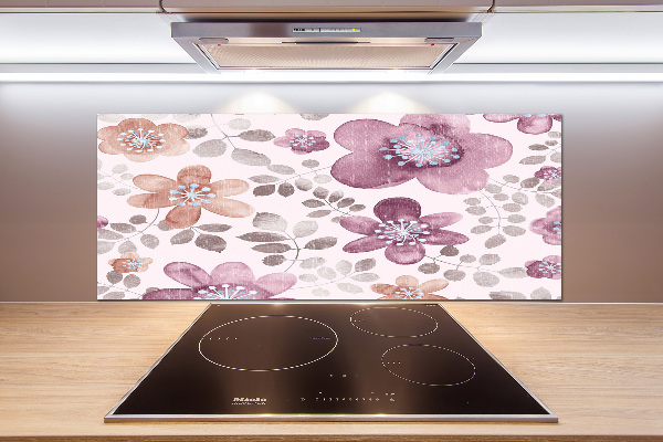 Cooker splashback Floral pattern