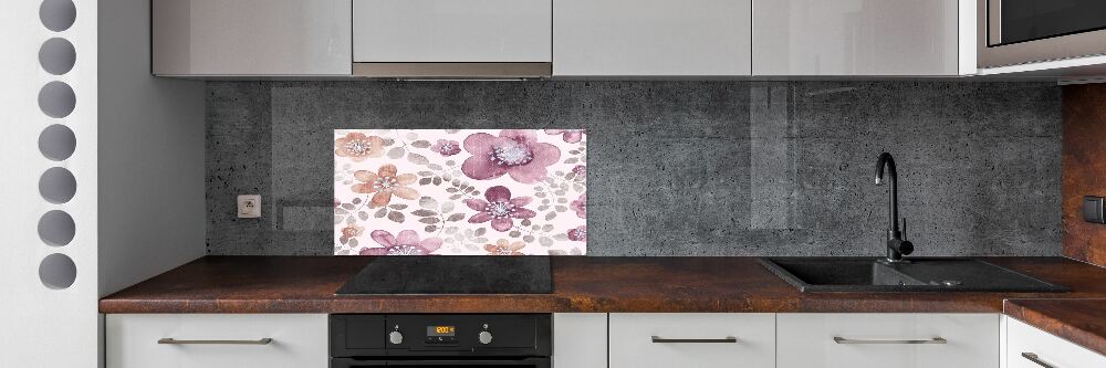 Cooker splashback Floral pattern