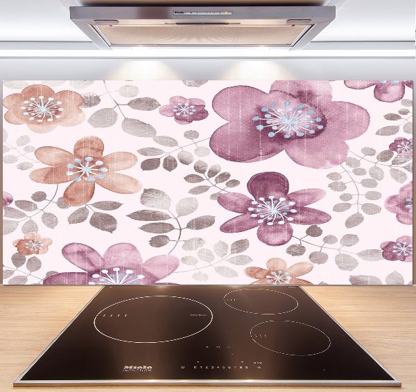 Cooker splashback Floral pattern