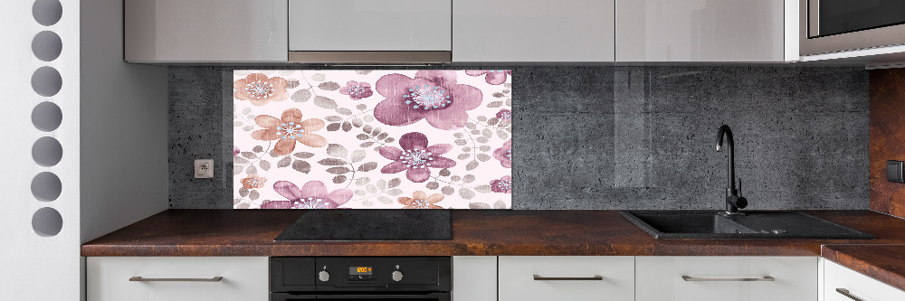 Cooker splashback Floral pattern