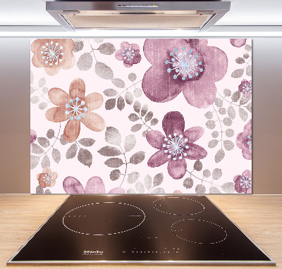 Cooker splashback Floral pattern