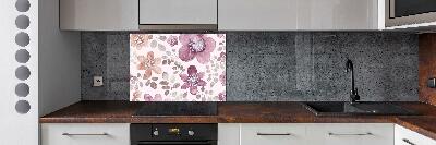 Cooker splashback Floral pattern