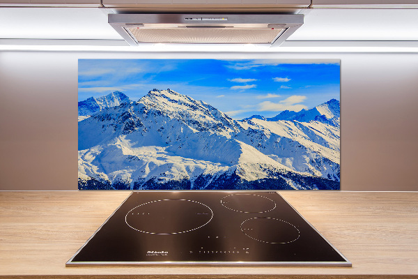 Cooker splashback Alps in winter