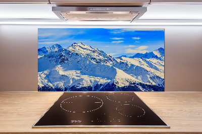 Cooker splashback Alps in winter