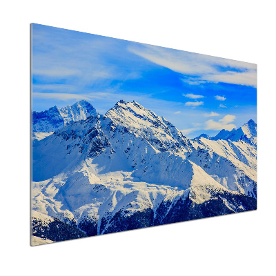 Cooker splashback Alps in winter