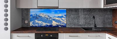 Cooker splashback Alps in winter