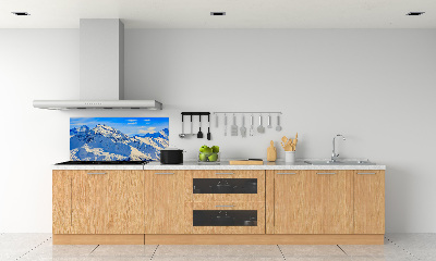 Cooker splashback Alps in winter