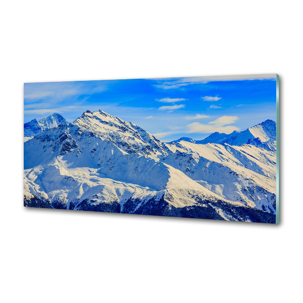 Cooker splashback Alps in winter