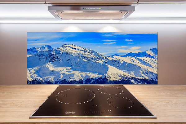 Cooker splashback Alps in winter