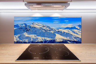 Cooker splashback Alps in winter