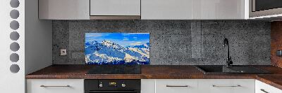 Cooker splashback Alps in winter