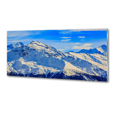 Cooker splashback Alps in winter