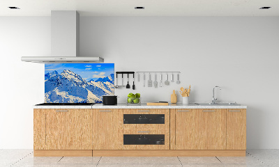 Cooker splashback Alps in winter