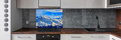 Cooker splashback Alps in winter