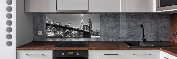 Cooker splashback New York at night