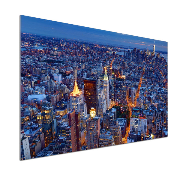 Cooker splashback Manhattan at night