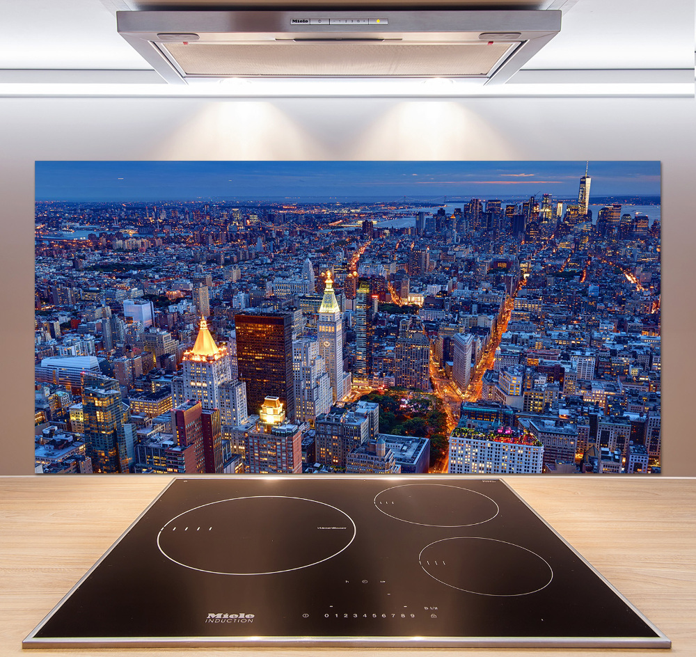 Cooker splashback Manhattan at night